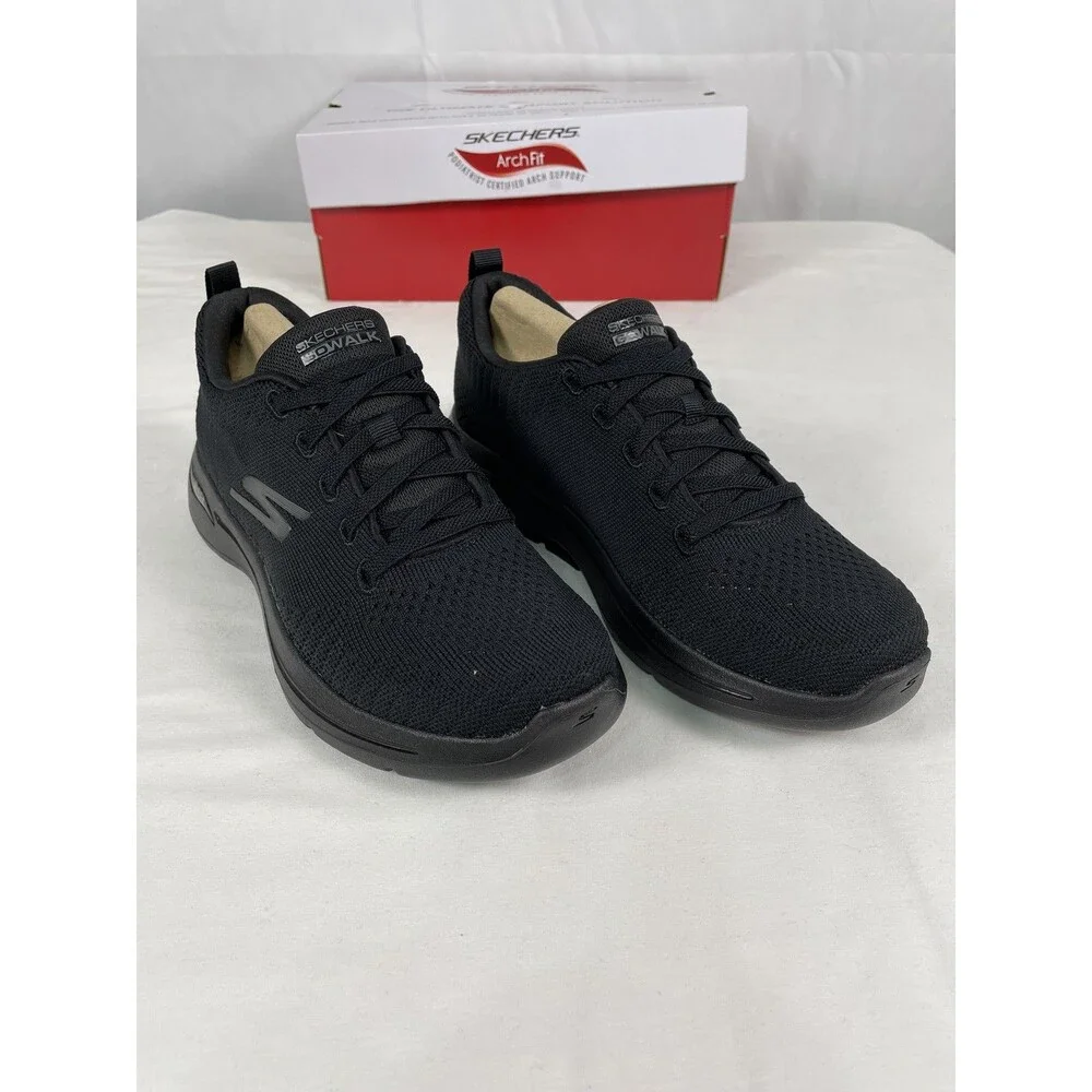 Skechers GO WALK Arch Fit Grand Select Athletic Shoes Men's 7.5 Black 216126 BBK